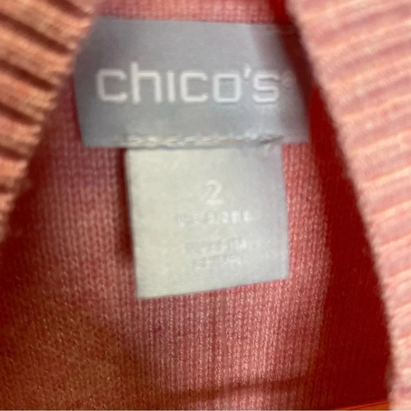 Chico’s Cashmere Blend Mellow Rose Pullover Tunic Sweater - Picture 3 of 6